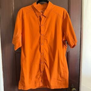 ARC'TERYX | Men's Rust Orange Short Sleeve Button down | Trim Large